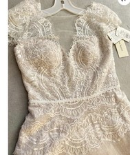 Melissa Sweet Designer Wedding Dress Size 8 David’s Bridal Lace Sweetheart Nwt picture