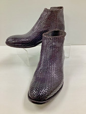 Alberto Fasciani Perla Woven Bootie Shoe M8 W10 Leather Designer DS43 picture