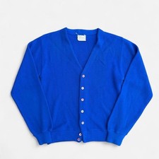 True Vintage Sears Blue Cardigan Sweater | 80s Prep picture