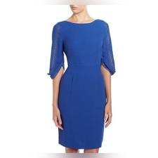 BCBGMAXAZRIA Royal Blue Studded Open Back Sheath Dress S picture