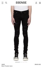 Amiri Black Thrasher Stacked Jeans Original 1st Release picture