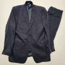 NEW Jos A Bank 42L Navy Glen Check Executive Light Wool Flannel 2Btn 2Pc Suit picture