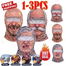Old Man Ski Mask Funny Realistic Face Balaclava 3D Printed Full Face Winter 2027 picture