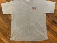 Vintage - 2000’s Clemson/Acc T-shirt Men's Size XL Grey (with Stains/paint) picture