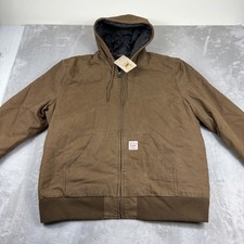 Levi's Potrero Workwear Hoodie Jacket Men's Size XXL Brown Quilt Lined picture