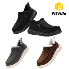 FitVille Mens Extra Wide Diabetic Slippers Slip On Non Slip Flat Feet Neuropathy picture
