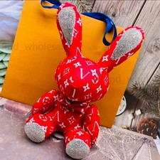 Bunny Lewis Monogram red Logo Teddy Bear Soft Toy picture