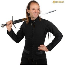 Arming Doublet Gambeson Late Medieval Handcrafted Brass Aiglets Cosplay Costume picture