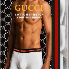 Designer Style Pack Of 3 Low Rise Trunks/Boxers – Black , White & Blue (Medium) picture