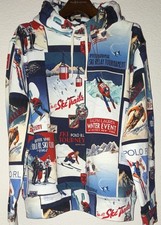Polo Ralph Lauren Men's Patchwork-Ski-Print Fleece Hoodie size S picture