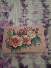 Anna By Anuschka Wallet on a string Vintage Garden Artwork MSRP $128 NWT picture