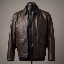Men's Indiana Jones Inspired Brown Leather Jacket, Vintage Adventure Coat picture