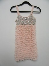 MISS GRANT blush pink petal rhinestone pearl floral dress girls sz 11/12 NEW picture