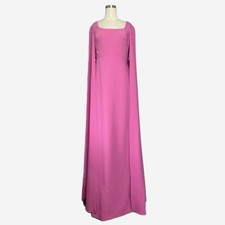 Marchesa Notte NWT Pink cape formal gown avant garde old Hollywood preppy camp 6 picture