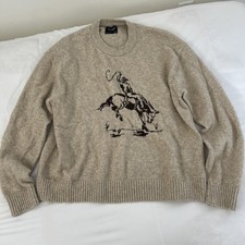 Abercrombie and Fitch cream knit pullover cowboy Size Medium  picture