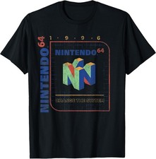 Vintage 1996 Nintendo 64 Retro Cube Logo T-Shirt - Classic Gaming Style picture