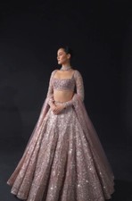 Bollywood Style Net Light Pink Lehenga Choli With Dupatta For Indian Party Wear picture