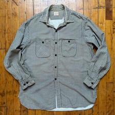 Vintage 1950s Penney's Sz Large Houndstooth Sanforized Cotton Flannel Work Shirt picture