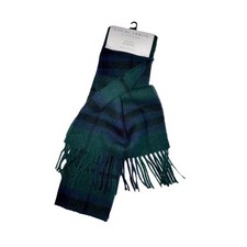 Lochcarron Tartan Plaid Scarf 100% Lambswool Austin Modern NWT NEW Blue Green picture
