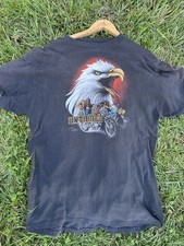 Vintage Harley Davidson 3D Emblem T Shirt 1987 Untamed XXL picture