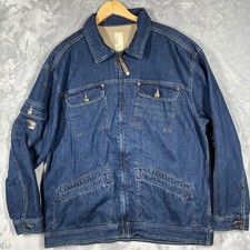 Vintage State Property Standard Issue 18153 Denim Zip Jacket Mens L Workwear picture
