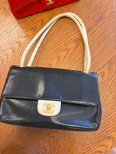 Y2K Chanel Bicolor single flap shoulder bag by Karl Lagerfeld (circa 2000-2002) picture