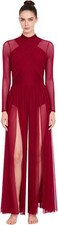 Yyuihri Lyrical Dance Costume Contemporary Dancewear Burgundy picture