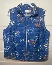 Puffer vest,Christopher & Banks , Size XL Blue Floral picture