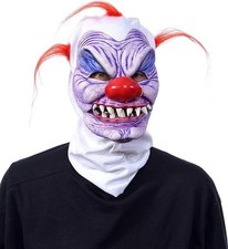 Men`s Killer Clown Mask Adult Creepy Evil Clown Halloween Face Mask Pennywise picture