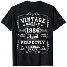 Vintage 1986 40th Birthday Shirt Retro 40 Years Old Birthday Graphic T-Shirt picture