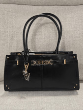 GUESS Black Satchel with Gold Logo Accent picture