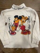  Vintage 90s Disney Mickey & Minnie Mouse Toddler Turtleneck Shirt Retro Graphic picture