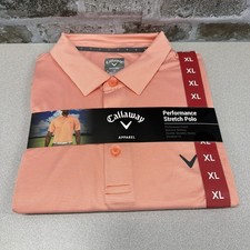 Callaway Men's Moisture Wicking Performance Golf Polo XLarge Coral picture