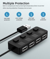 USB 2.0 HUB Multi USB Splitter 4 Expander USB Power Adapter Indicator Power USB  picture