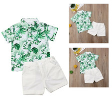 2Pcs Toddler Kids Baby Boy Girl Summer Shirt Tops Shorts Pants Outfits Clothes picture