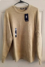 IZOD Men's Sweater Size L Silver Berch  L/S Crew Neck Premium Essentials NWT picture