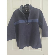 Helly Hansen Fleece Pullover Men M Navy Blue Good Condition 1/4 Zip Sweater picture