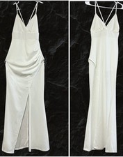 Cherry Mellow Asymmetrical One-Leg Jumpsuit Dress V-Neck Hybrid Romper Gown S picture