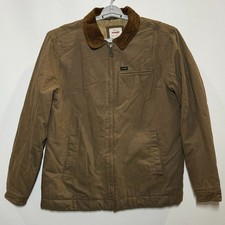 Wrangler Men's Quilted Lining Corduroy Collar Canvas Work Jacket, Brown M picture