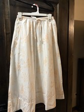 Universal Thread Womens XS Cream Orange Floral Cotton Midi Skirt NWT picture