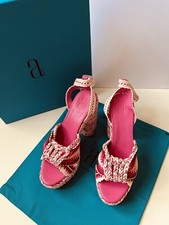ANTOLINA PARIS BARBARA 0.10 TESSUTO COTONE COMB. ROSADO MULTICOLOR SANDALS picture