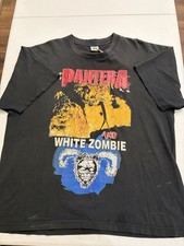 Vintage 1996 Pantera And White Zombie Tour T-shirt Size XL picture