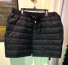Nike x Tom Sachs Men’s Down Athletic Shorts XL Black Solid Elastic Waist Pockets picture