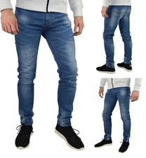 Mens Regular Fit Straight Jeans Comfy Fashionable Super Flex Denim Pants picture