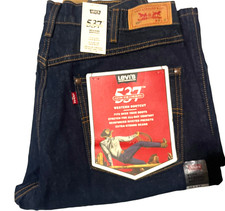 NWT MEN LEVI’S 537 WESTERN BOOTCUT STRETCH BELOW WAIST D. BLUE JEANS PANT DENIM picture