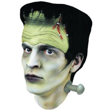 Frankenstein Monster Latex Headpiece Mask with Hair & Neck Bolts picture