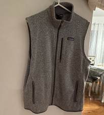 Patagonia Men's Gray Full Zip Vest w/ Pockets Stand-Up Collar Size XL picture