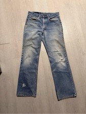 Levi’s 517 Men’s Blue Distressed Bootcut Jeans Denim Cotton 30x32 picture