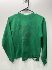 Vintage Wendy’s Hamburgers Green Crew Neck Sweat Shirt Thrashed ( See Pics ) picture