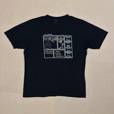 Retro 8-bit Aliens Pixel Art T-Shirt Mens L Black Graphic Tee RIPT Apparel picture